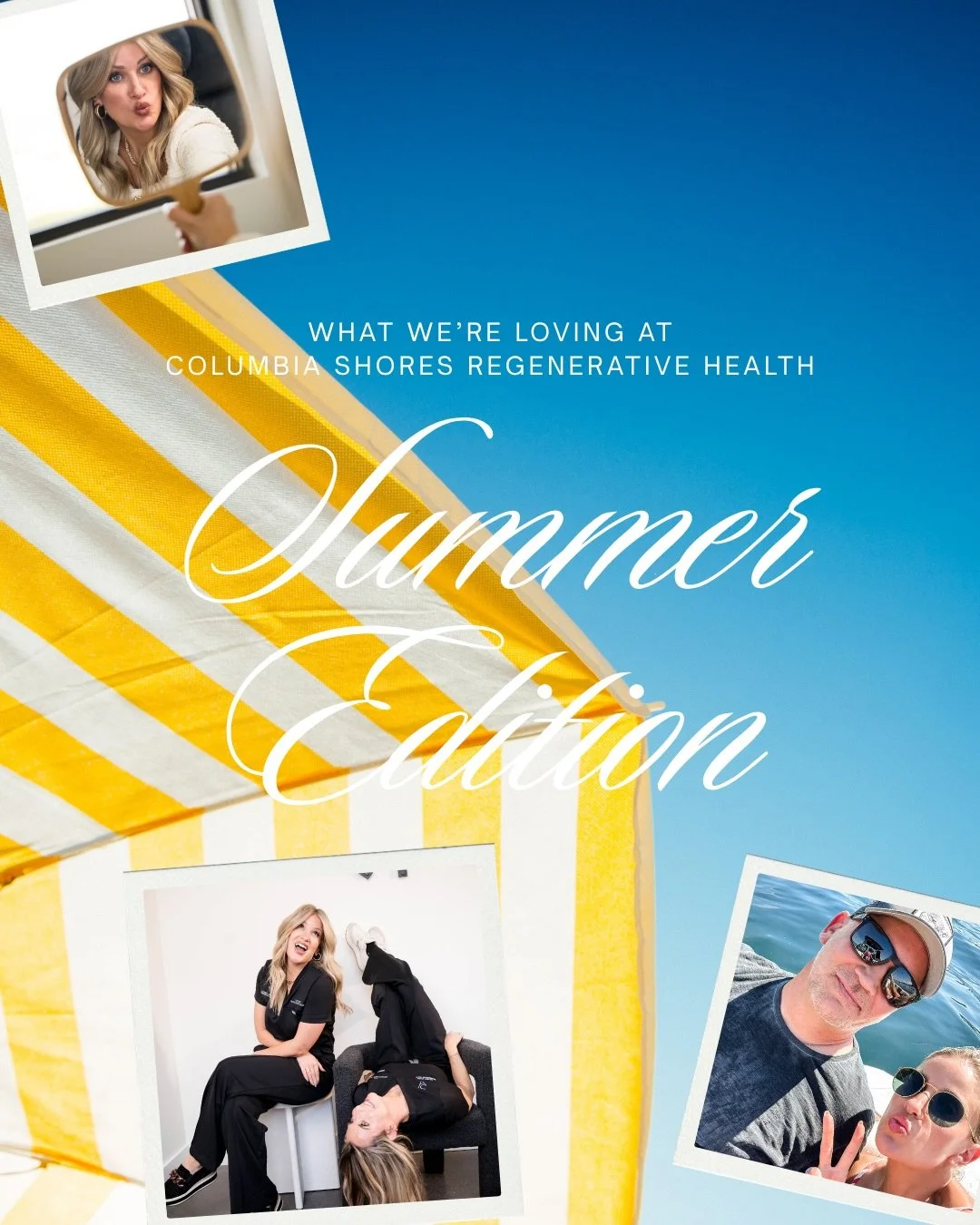 Our favorite summer treatment? ☀️ Helping you look and feel your best.

Our favorite way to spend summer? Well&hellip; that depends on who you ask. 😉

Around Columbia Shores, summer looks a little different for everyone:

🚜 Donna is tending to her 
