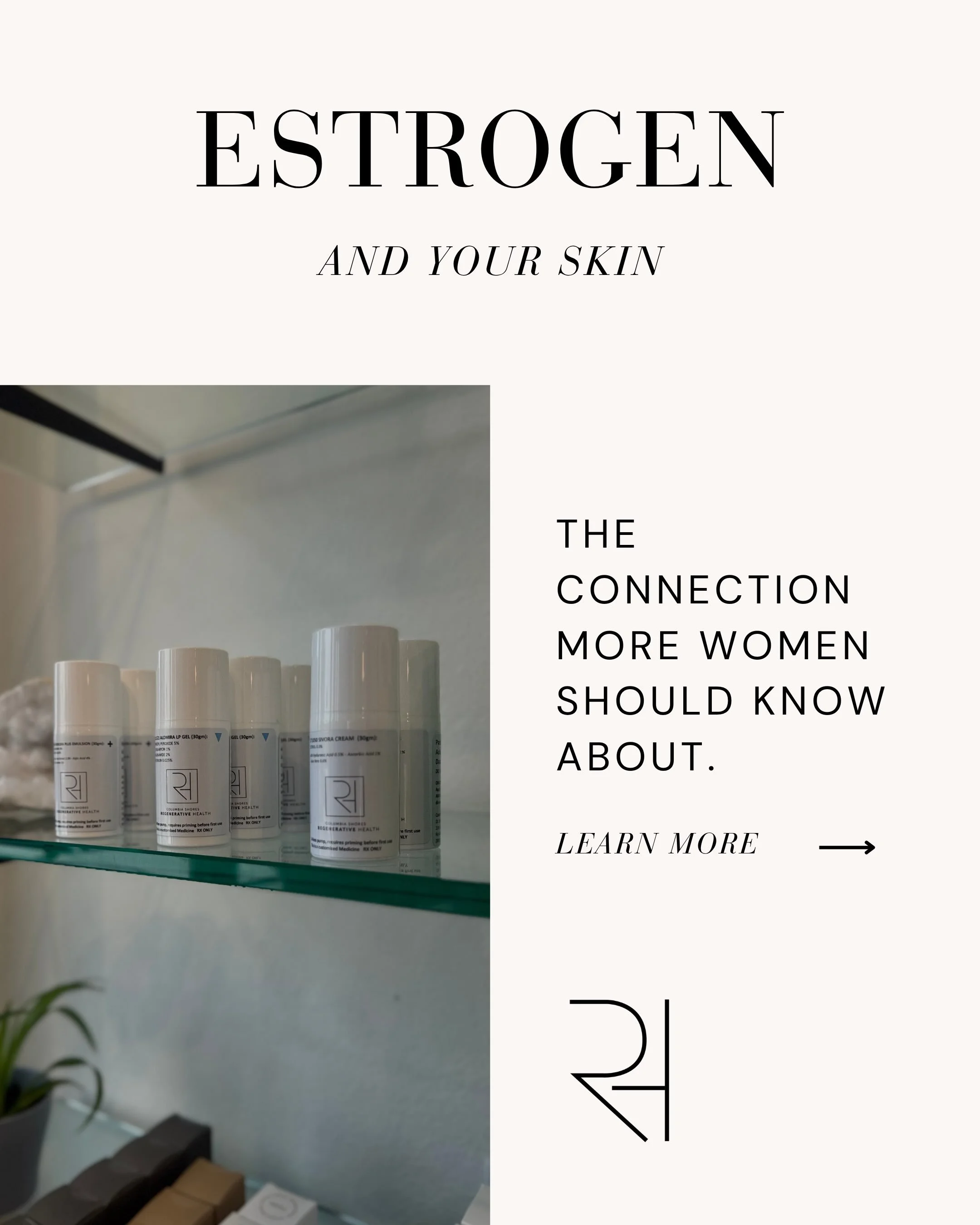 Your skin changes with age, and hormones play a bigger role than many people realize.

As estrogen levels naturally decline during perimenopause and menopause, you may notice:

✨ Increased dryness
✨ Thinner, more fragile skin
✨ Fine lines becoming mo