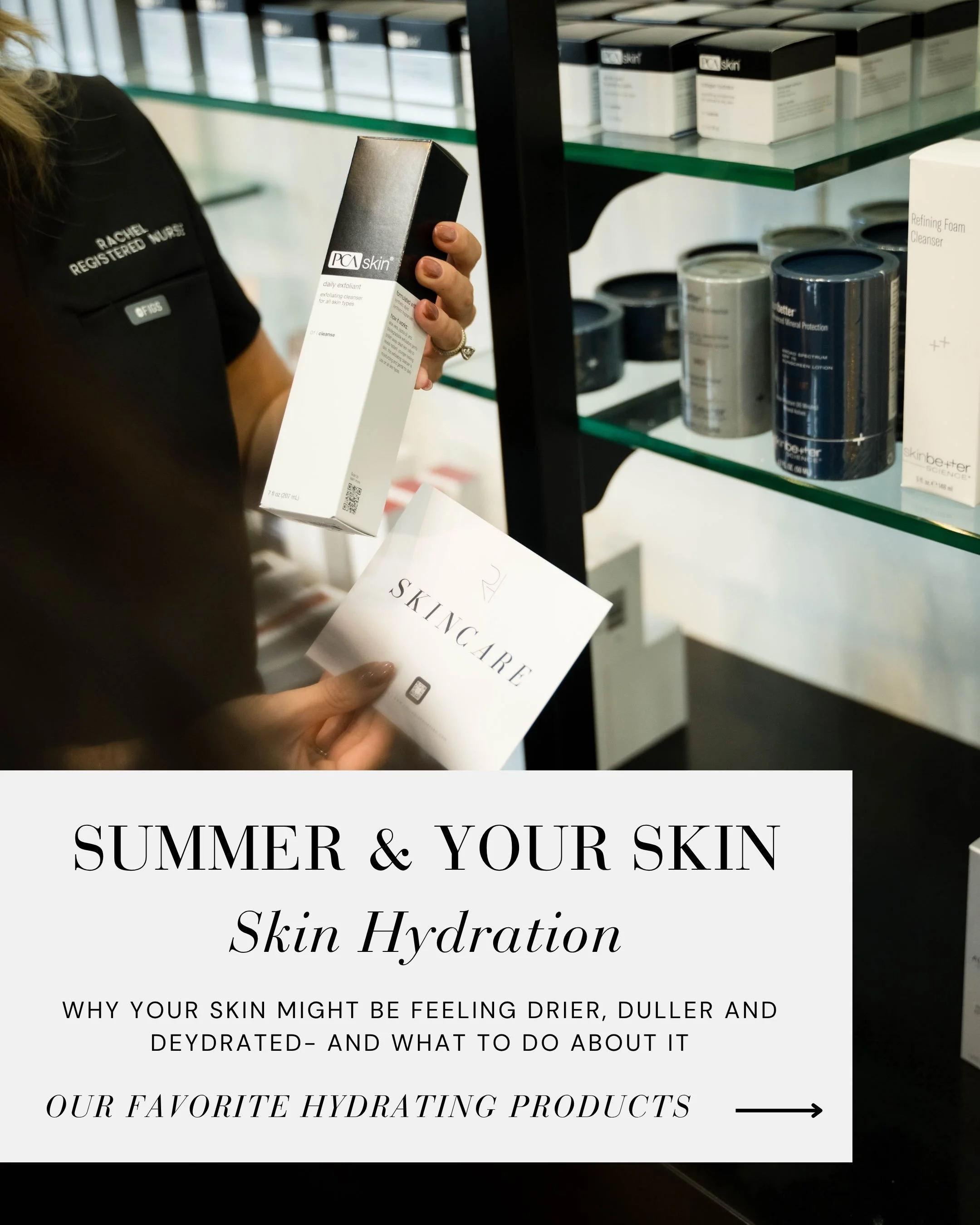 Summer is fun for your soul...but it can be tough on your skin. ☀️

Between sun exposure, heat, chlorine, air conditioning, and travel, your skin loses hydration faster than you may realize.

When your skin is properly hydrated, you&rsquo;ll notice:
