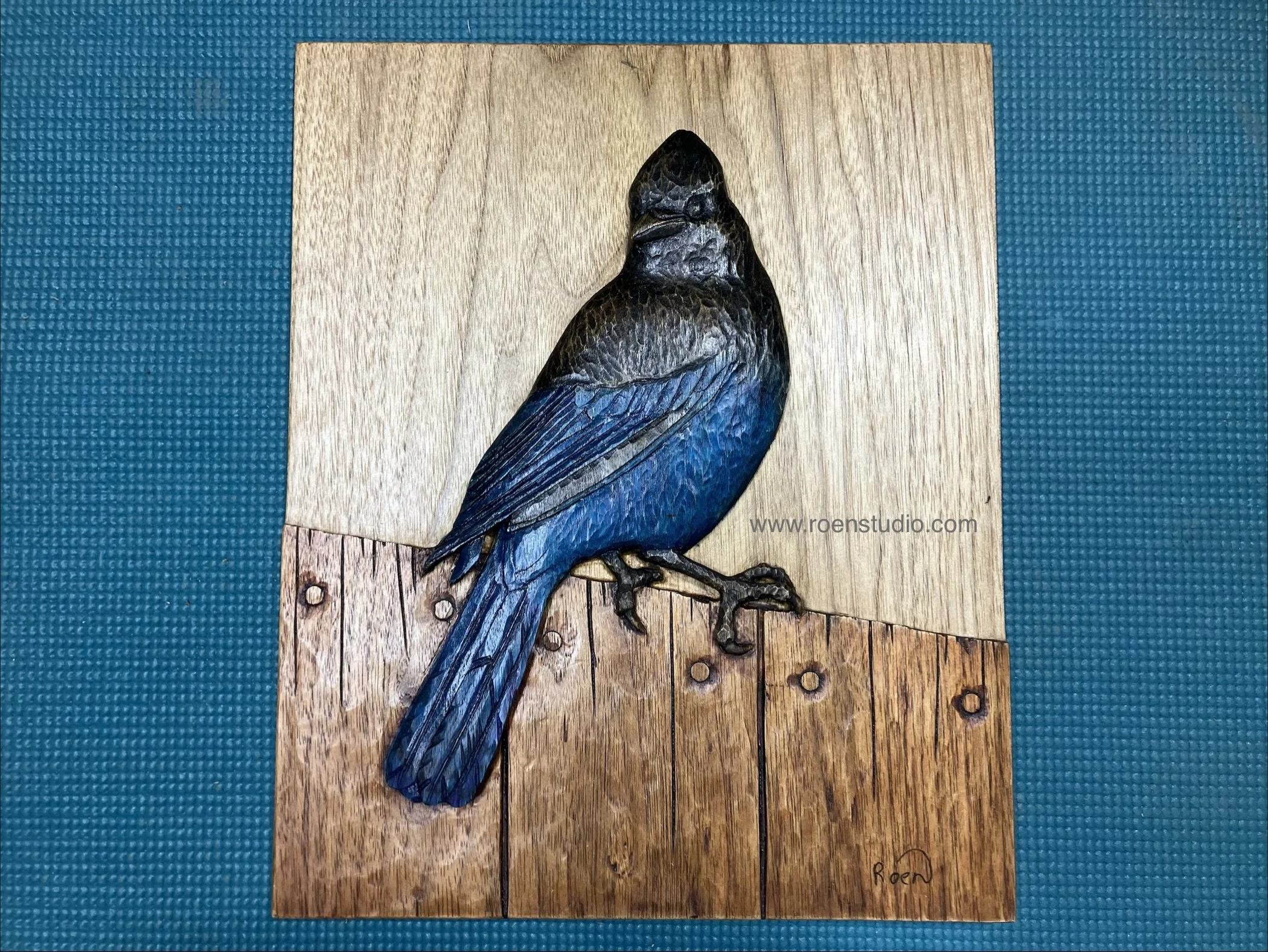 Stellars Jay handcarved by roen studio