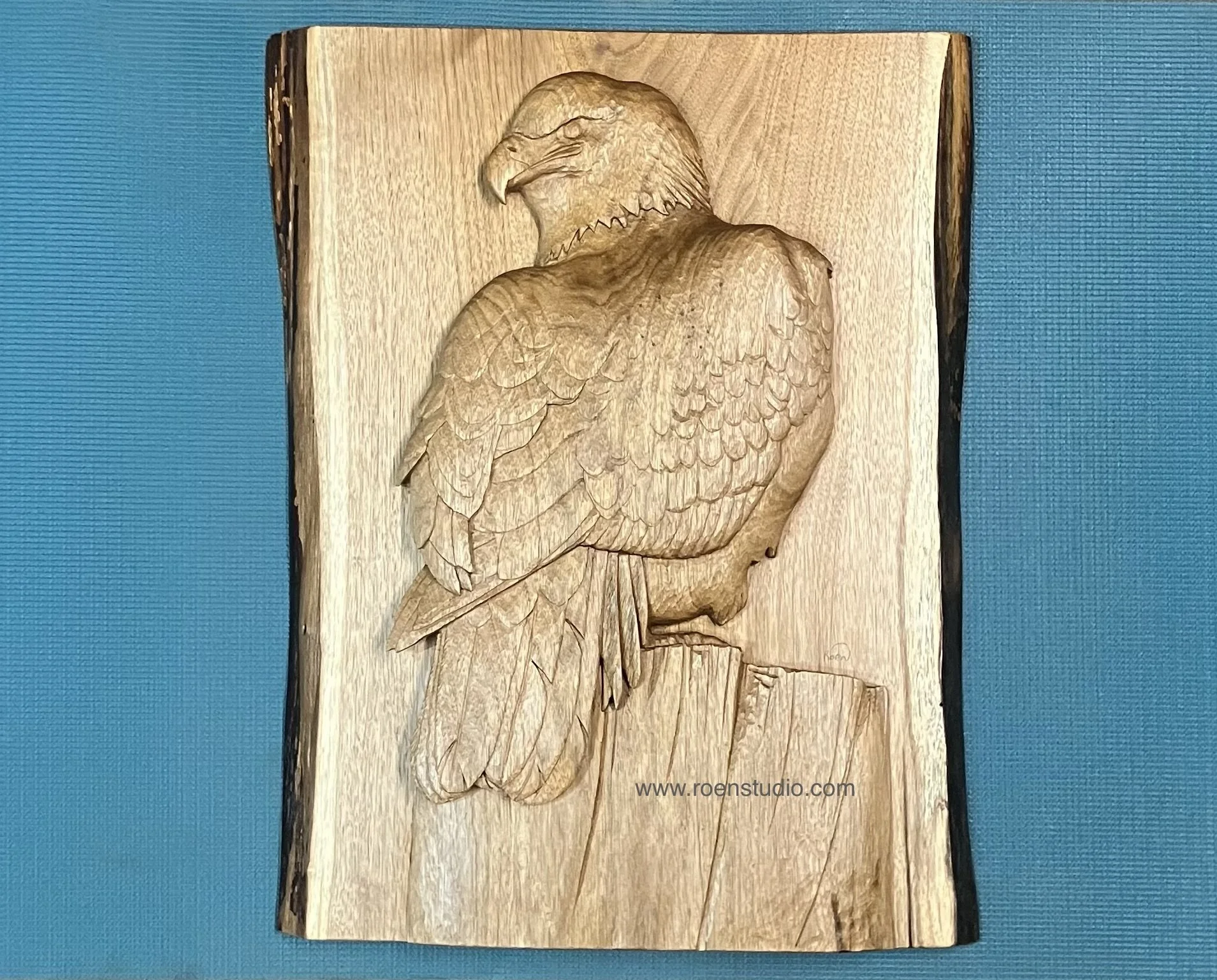 Handcarved Alaskan Bald Eagle Roen Studio
