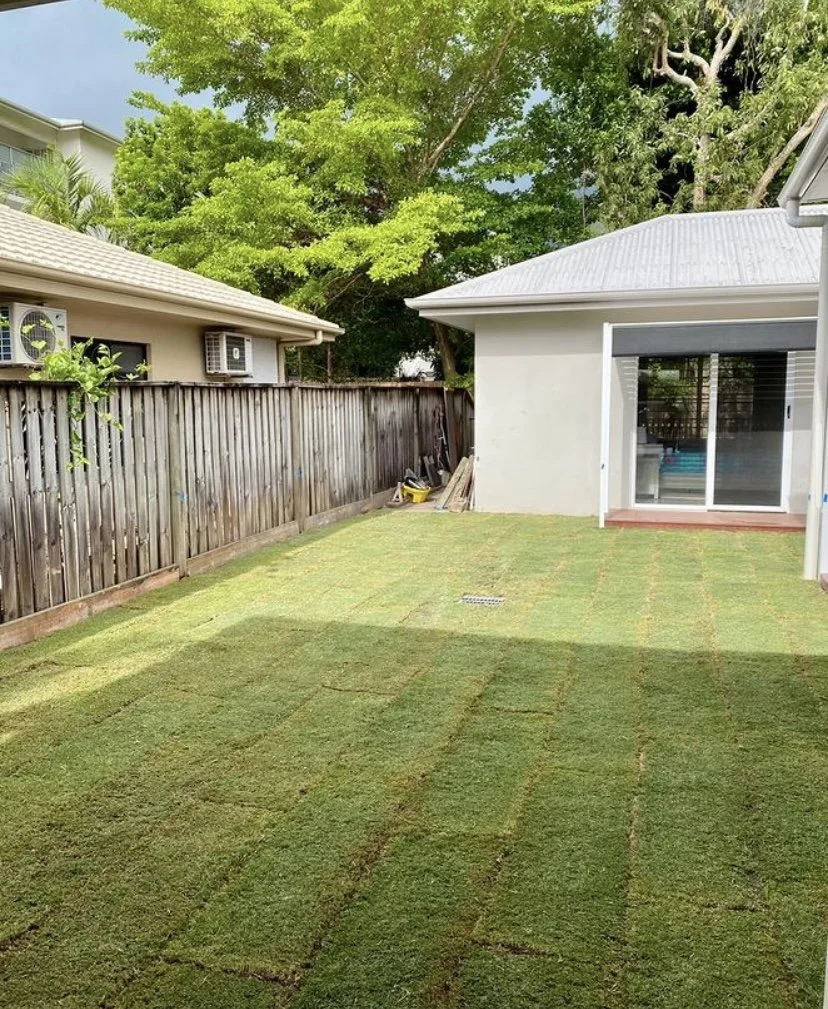 Turf installation in Palm Cove, Cairns by Local Dad Lawn & Garden
