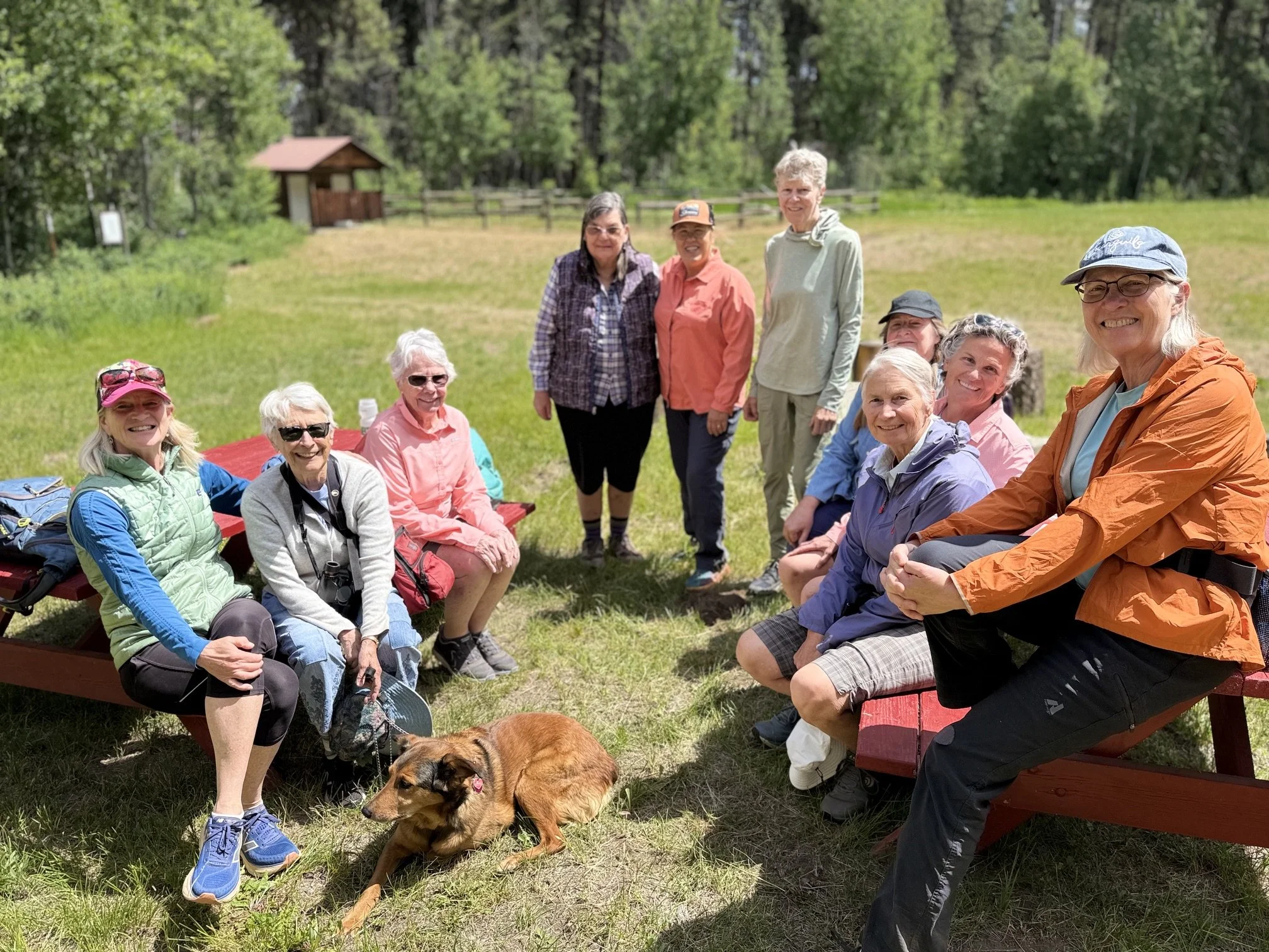 Methow At Home members relaxing together in nature.