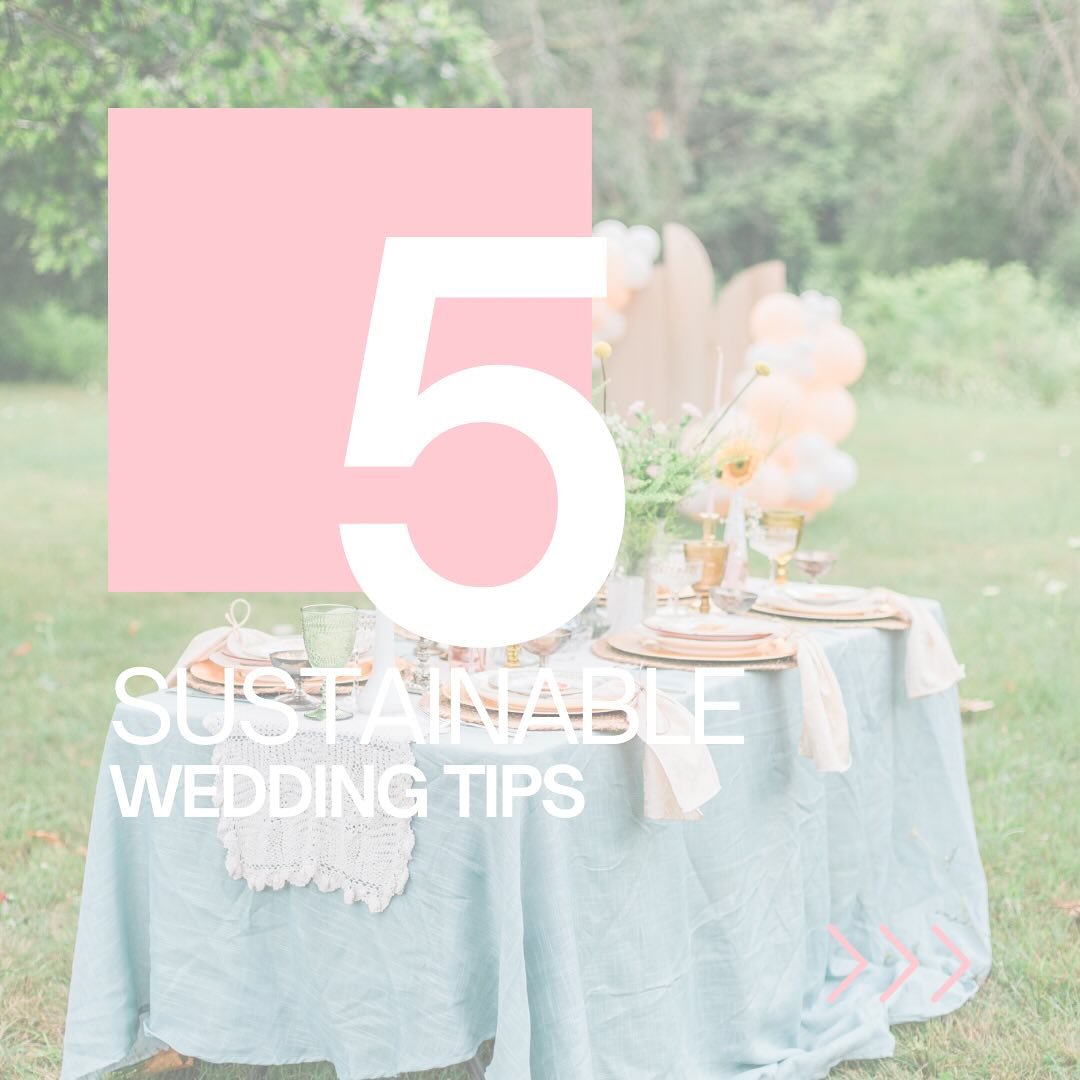 Calling all Sustainable Couples!🌿♻️

In honor of Earth Day, we&rsquo;re sharing some eco-friendly wedding tips to help you make a positive impact on our planet.🌎

🌱Have a micro-wedding! By simply reducing your guest count, you&rsquo;re directly re
