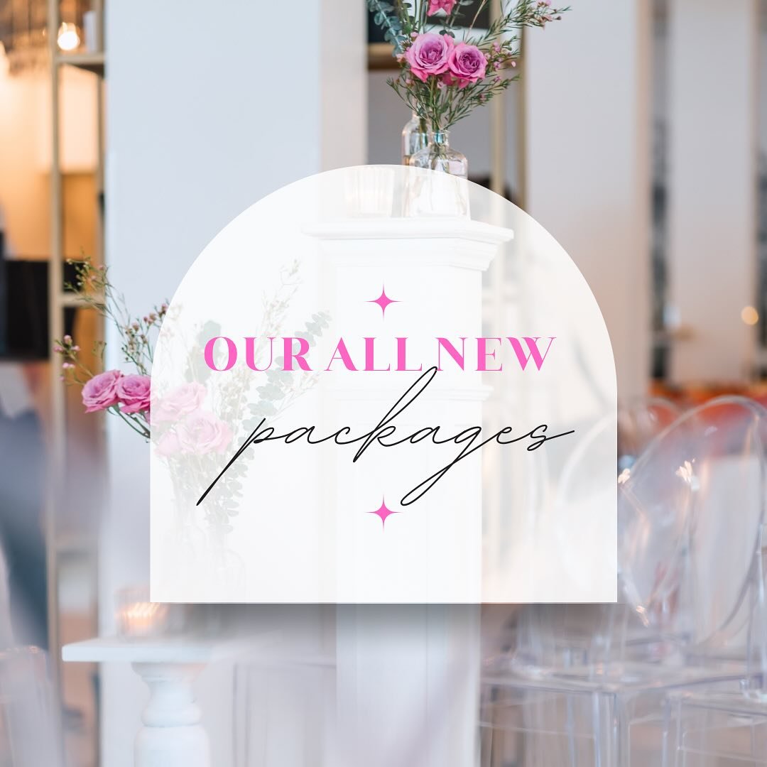 Our Packages just got a major REFRESH!✨

In addition to our signature, all-inclusive packages, we&rsquo;ve added 2 new package options to ensure ALL brides, no matter where they are in the planning journey, can choose us to be their micro-wedding bes