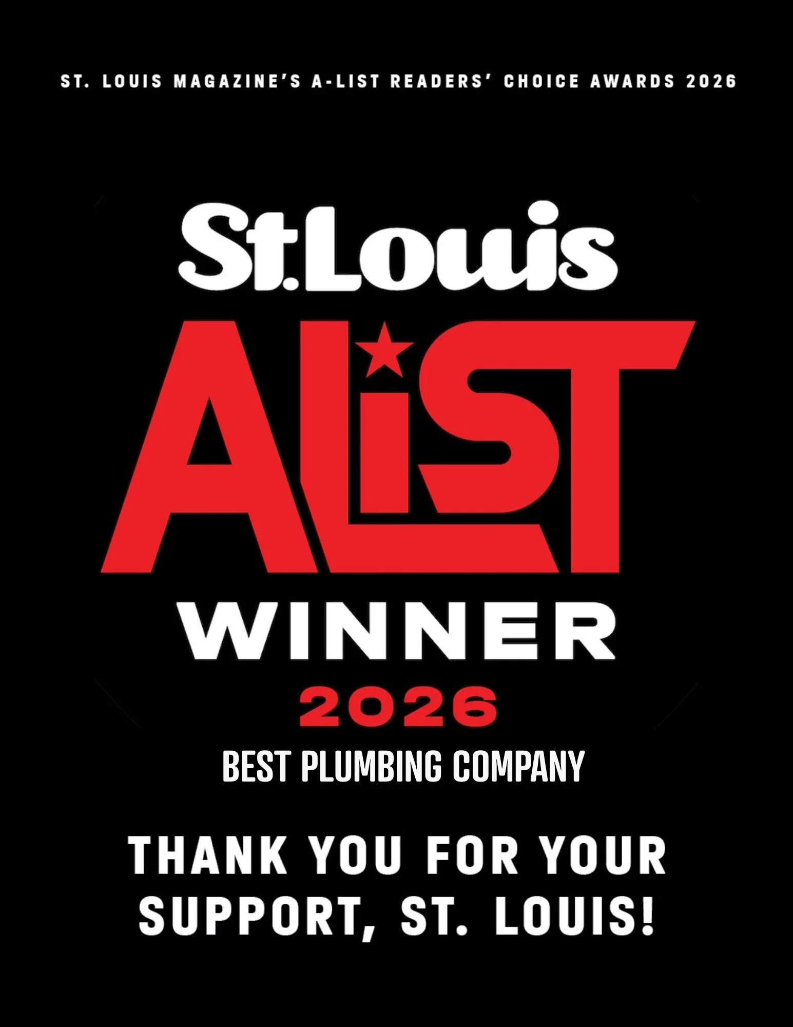 ramblewood plumbing company voted best plumbing company in st. louis by readers' choice A List 2026