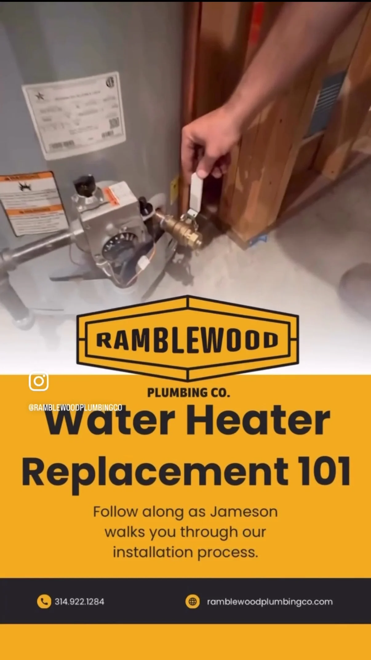 professional plumbing experts ramblewood plumbing installing water heater  in webster groves, mo