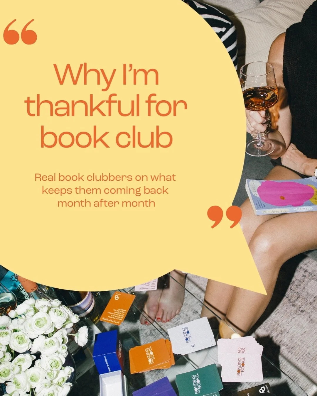 Happy Thanksgiving 💛

We&rsquo;re thankful for every book club creating space for connection, conversation, and community &mdash; and for all of you who&rsquo;ve made Bonding Over Books a part of it. 

#bookcommunity #bookclubs #booksta #bookishlove