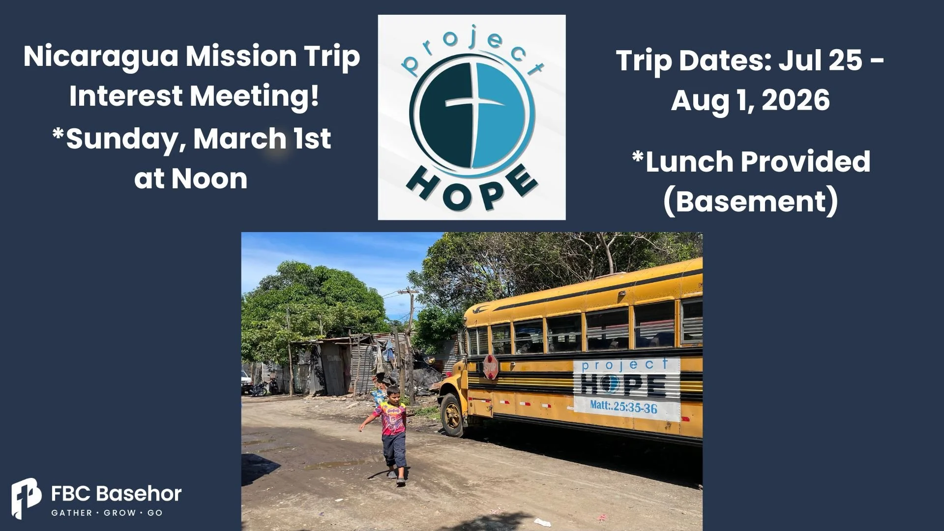 Nicaragua Mission Trip Interest Meeting 