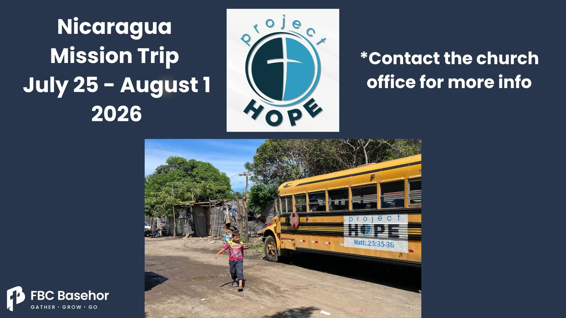 Nicaragua Mission Trip July 2026