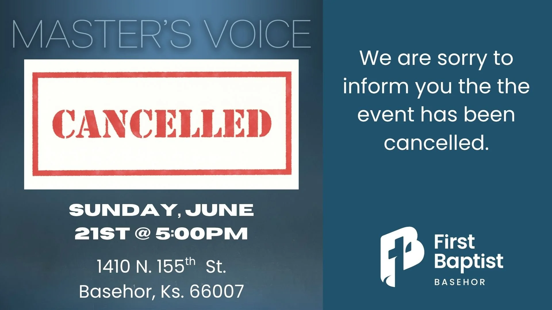 Master's Voice - Cancelled