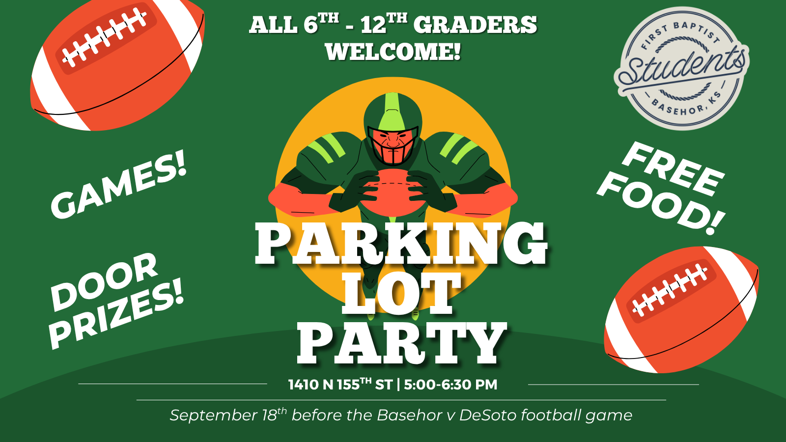 Student Ministry Parking Lot Party