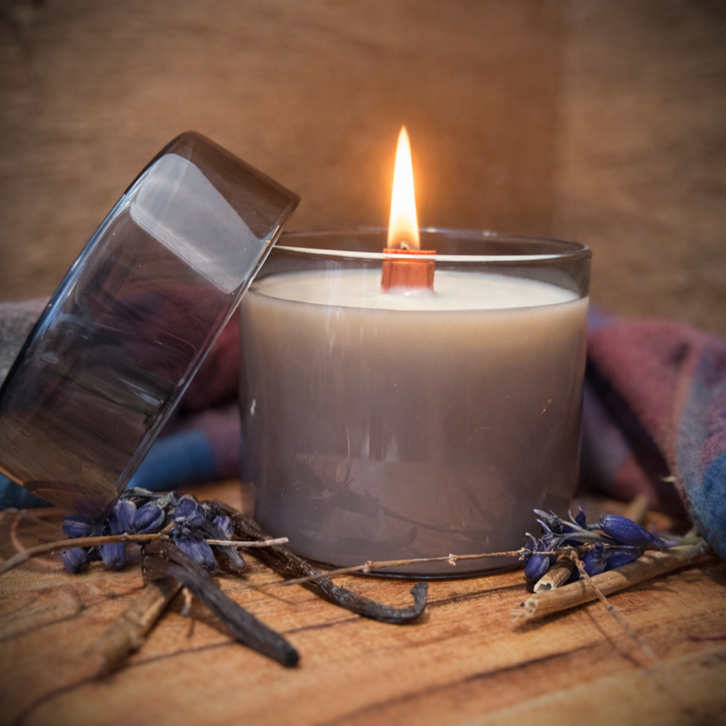 Midnight Flannel Candle