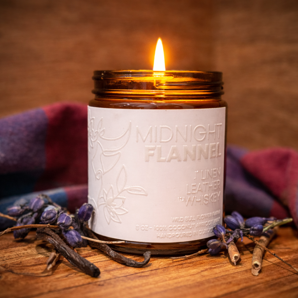 Midnight Flannel Candle