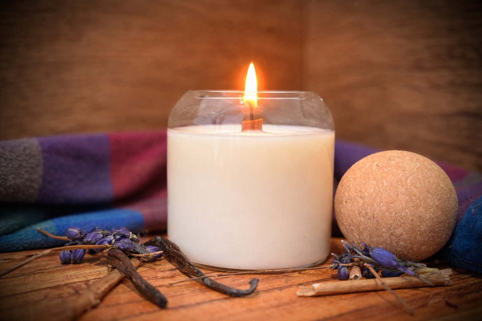 Midnight Flannel Candle