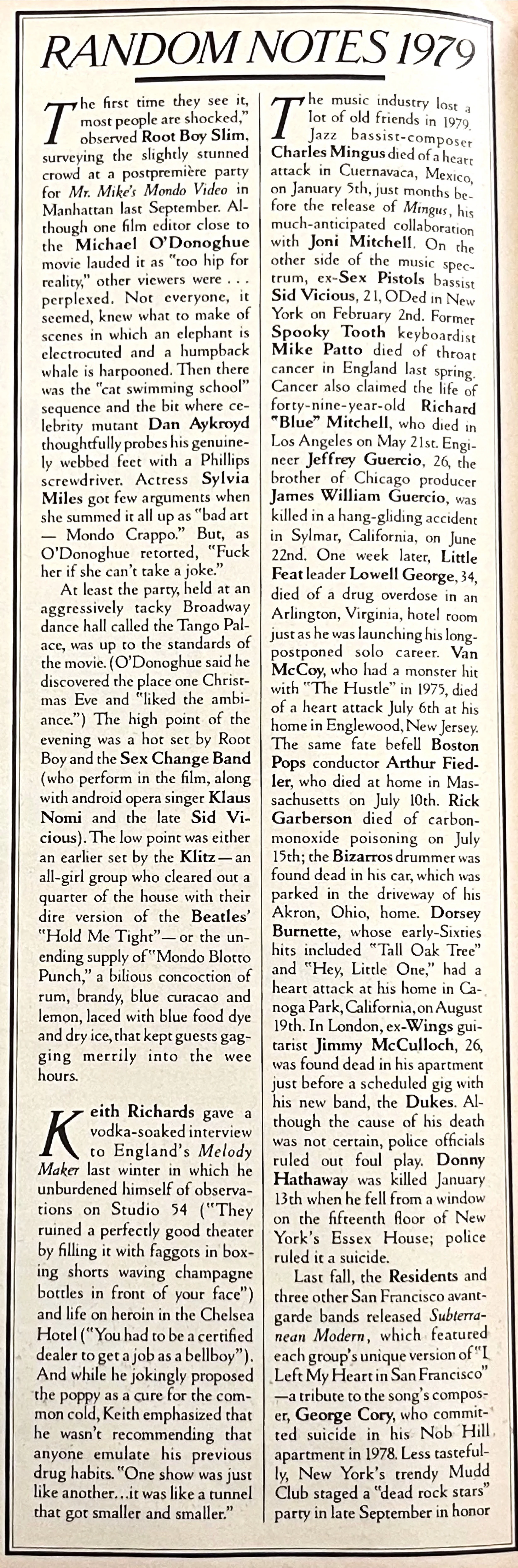 Rolling Stone, December 1979