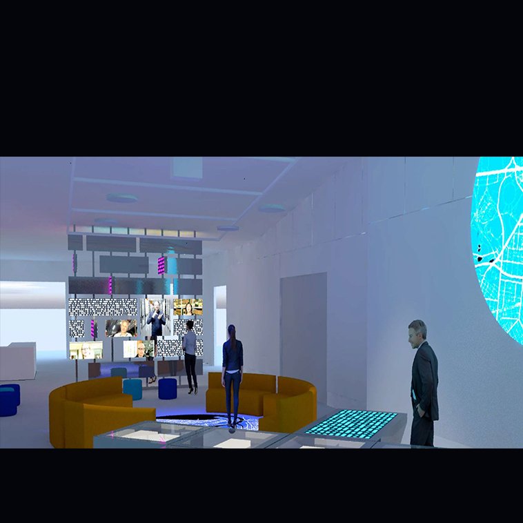 Re-envisioning: In 2023 Kate collaborated with ArtBox to re-envision the entrance of the Victorian Archives Centre to become an interactive multi media projection and digital engagement space showcasing the important work of the public archive in peo