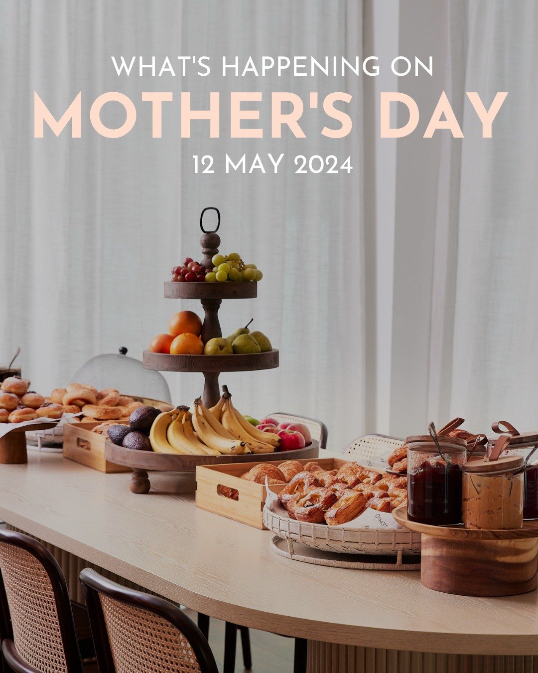 Celebrate this Mother's Day at Tempo 💐 Indulge in our special Buffet Breakfast for $45 per adult, featuring a spread curated exclusively for this special day. From classic breakfast staples like eggs and bacon to delightful additions like fresh scon