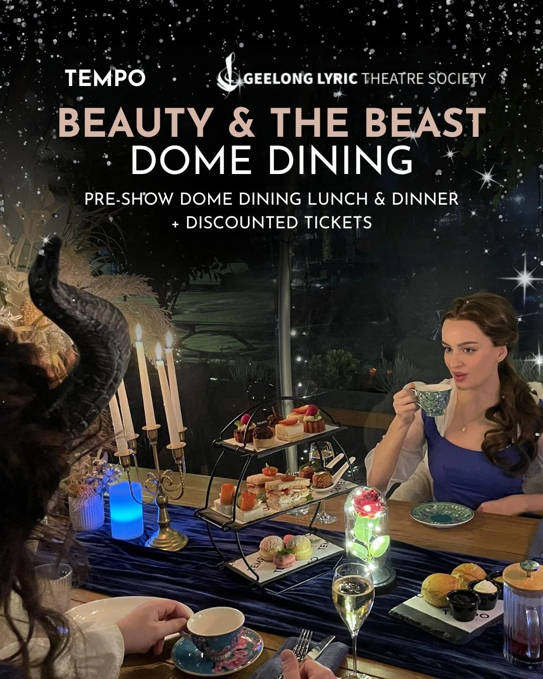 ✨ A tale as old as time&hellip; but not for much longer ✨

Step inside our enchanting Beauty &amp; The Beast Dome, available for a limited time only until 7 June.

Enjoy a magical pre-show dining experience before Disney&rsquo;s Beauty and the Beast 