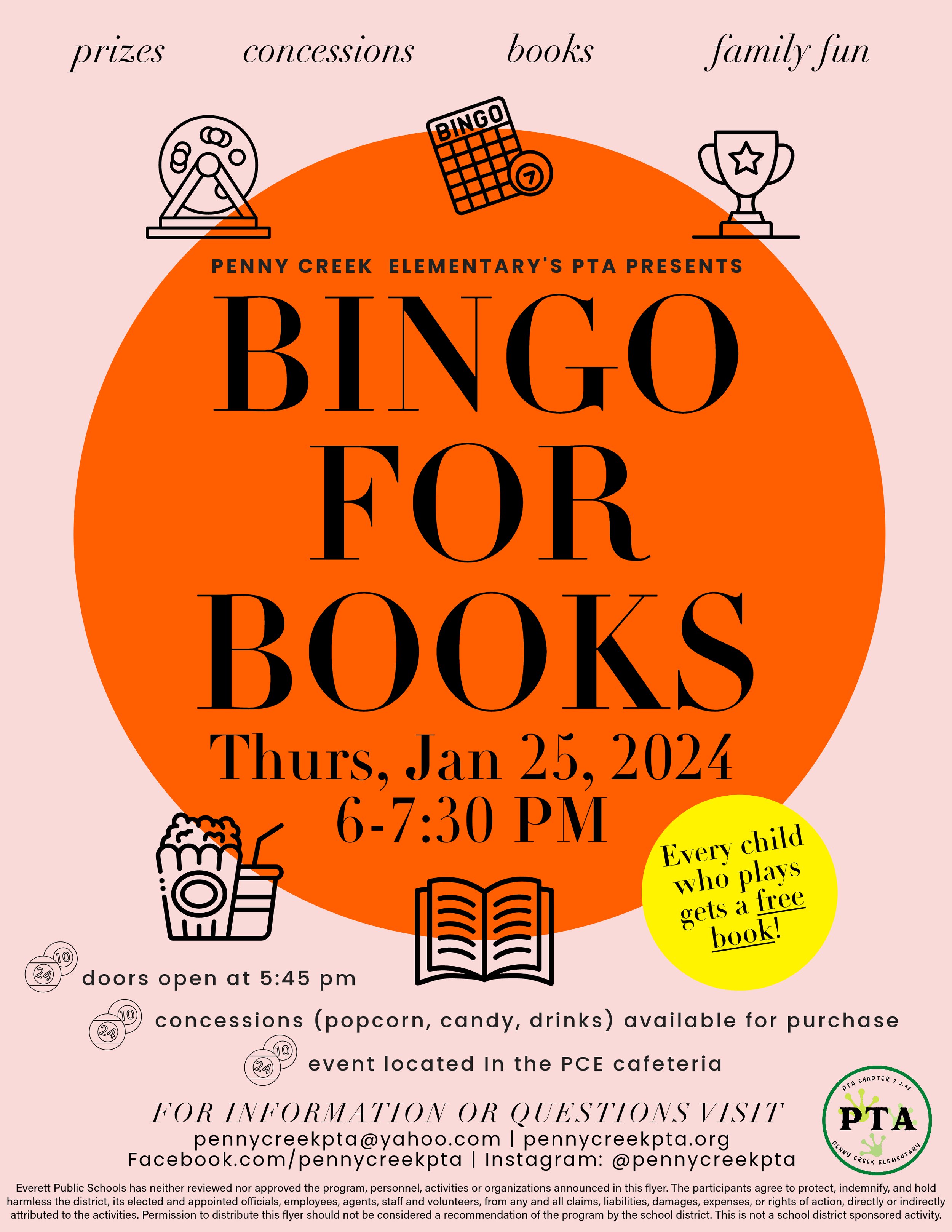 Bingo at Yerington Elementary School: Snacks, Drink, Prizes and Family FUN  – The Pizen Switch Times