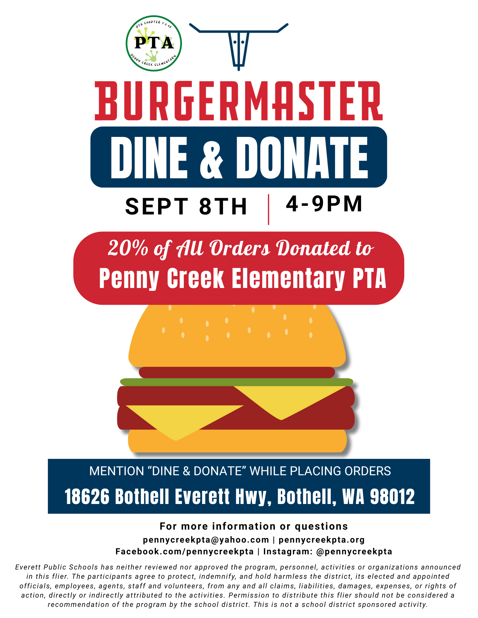 Burgermaster Dine Out — Penny Creek Elementary PTA