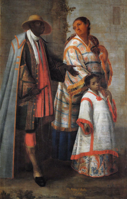    “De negro e india, lobo”   attributed to Josê de Ibarra Katzew, Ilona. "Casta Painting: Images of Race in Eighteenth-Century Mexico. 
