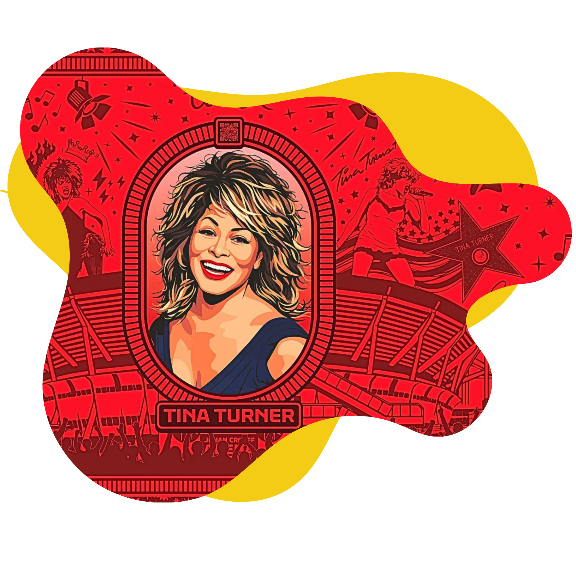 Kunstwerk van Tina Turner bij de Johan Cruijff ArenA