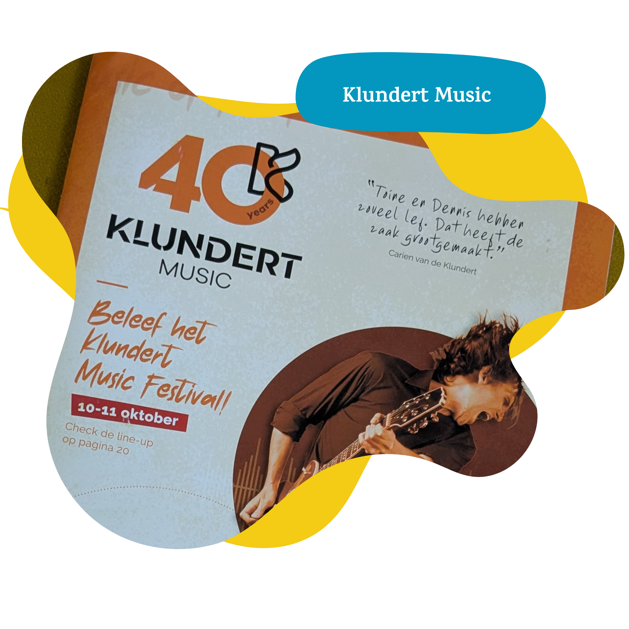 Jubileummagazine voor Klundert Music