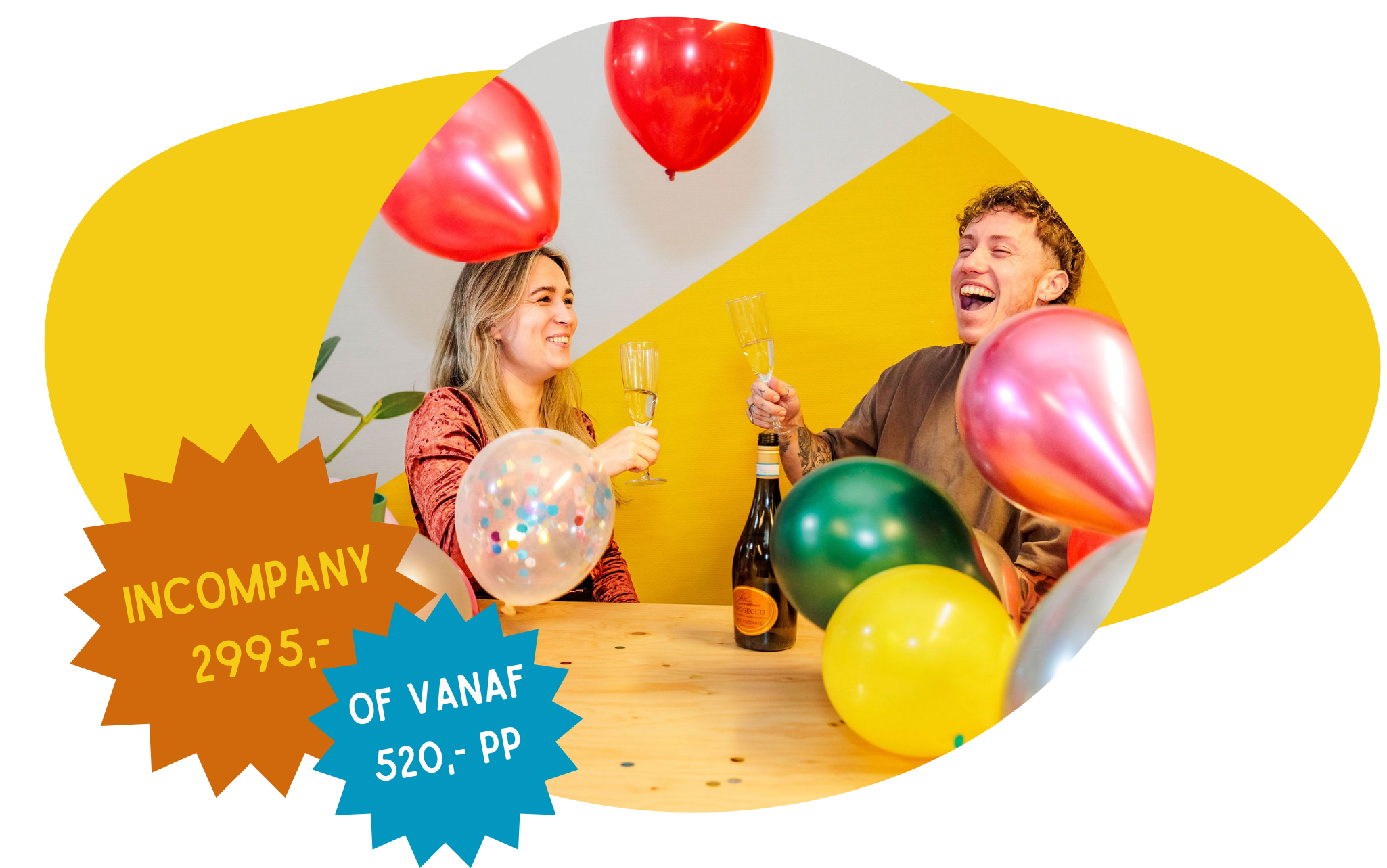 Training bij jou 2245 euro, per persoon vanaf 520 euro