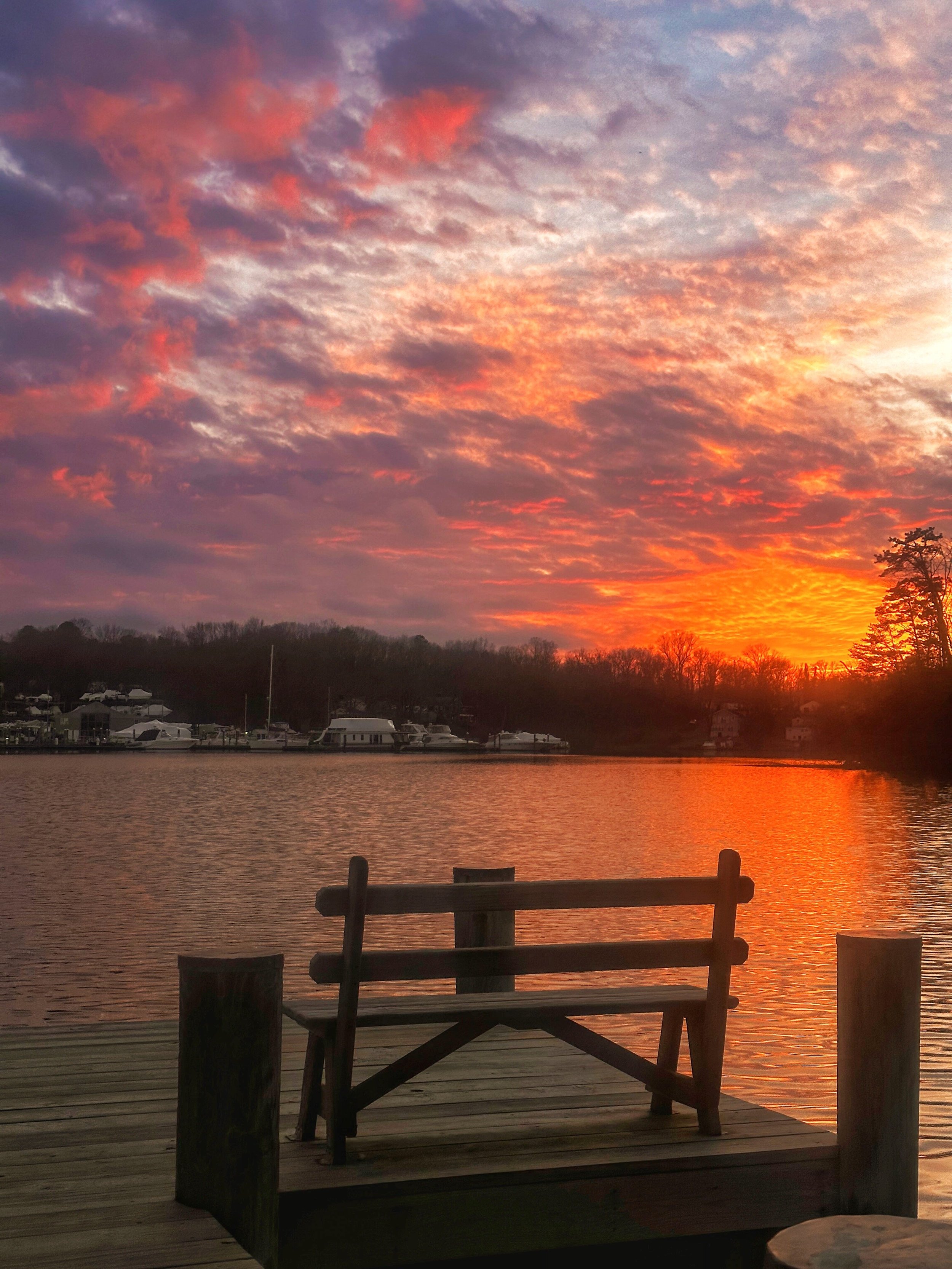 Sunset view of bench on dock.jpeg