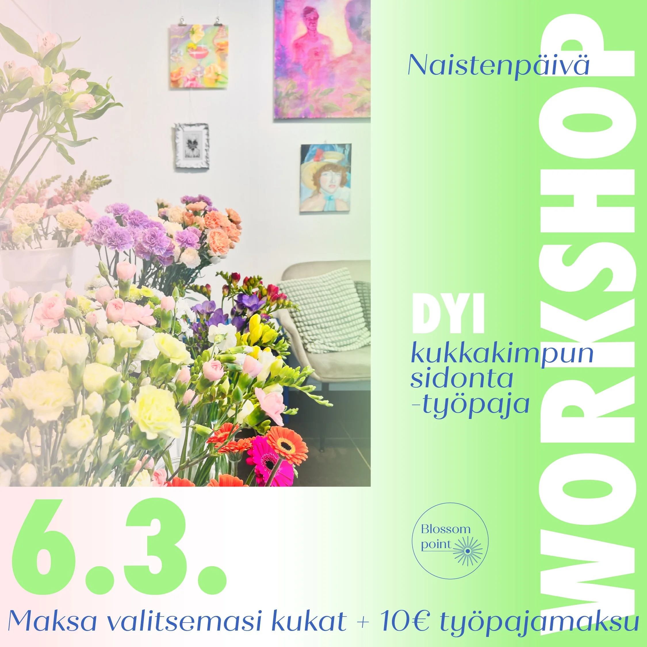 DIY Kukkakimpun Sidonta - Työpaja