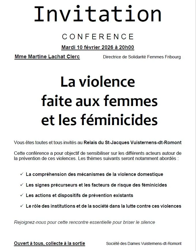 Conférence : La violence faite aux femmes et les féminicides