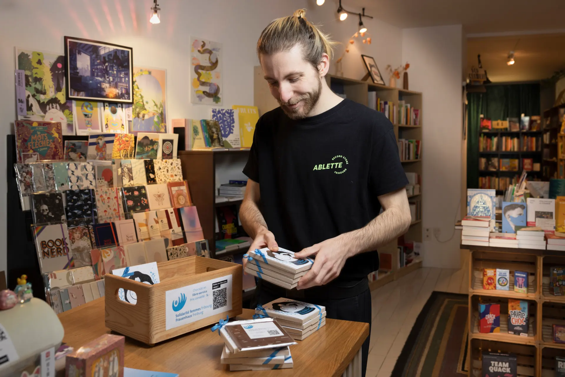 Du chocolat en faveur de Solidarité femmes fribourg
