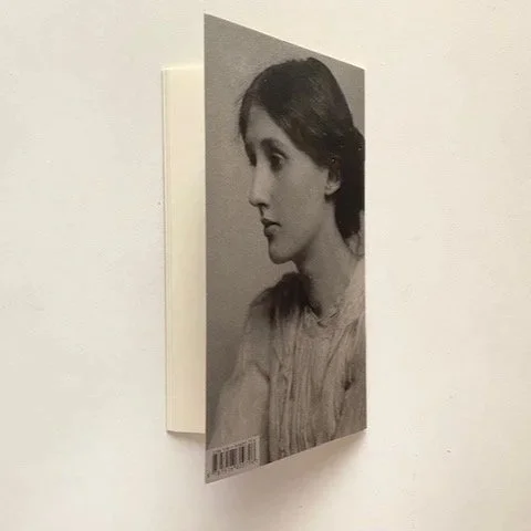 A picture of Virginia Woolf en profile, on the back cover of the book ‘On being ill’.