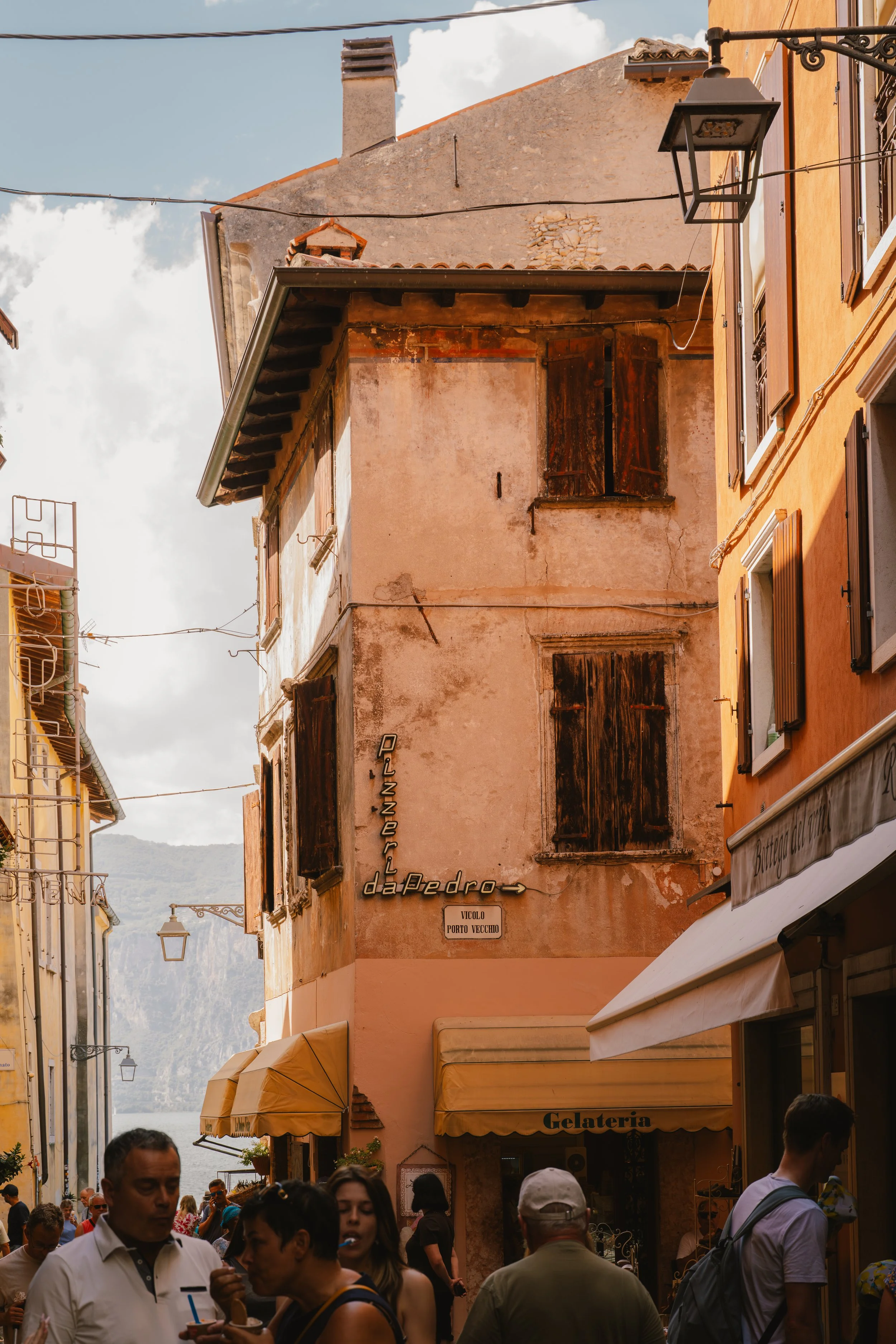 Bustling street scene in Malcesine