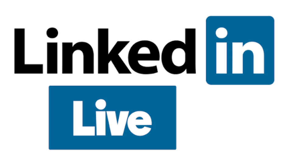 LinkedIn logo with the words 'Live' and 'LinkedIn' in blue boxes.
