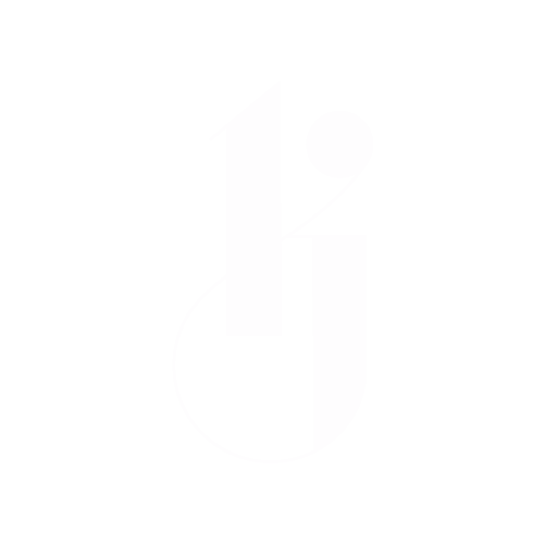 Logo featuring a stylized serif letter K and J blended together