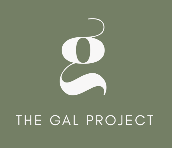 Logo of The GAL Project with a stylized white letter 'g' on a muted green background