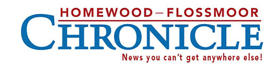 Logo of Homewood-Flossmoor Chronicle newspaper with the tagline 'News you can't get anywhere else!'