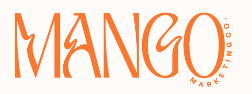 Mango Marketing Co. logo with stylized orange text on a white background.