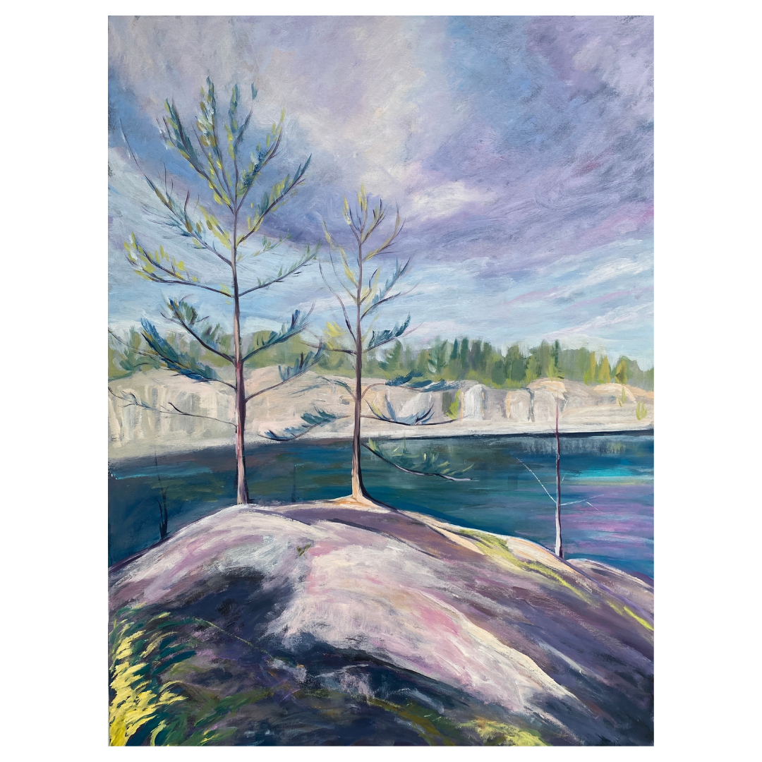 Rock and Pine Trees.png