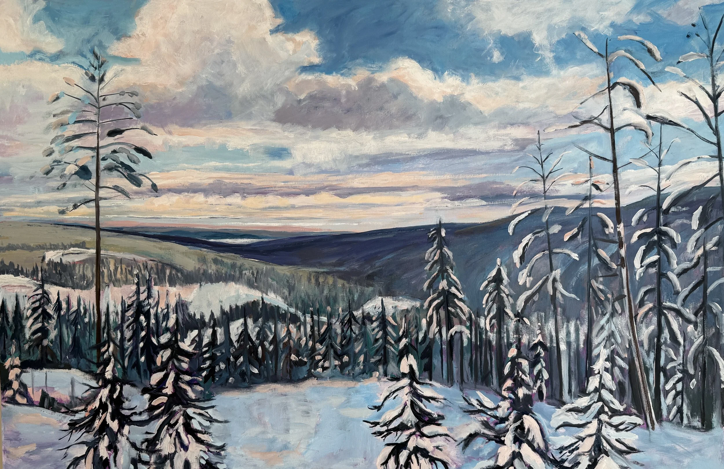 Sunpeaks 40 by 60 Oil on canvas.JPG