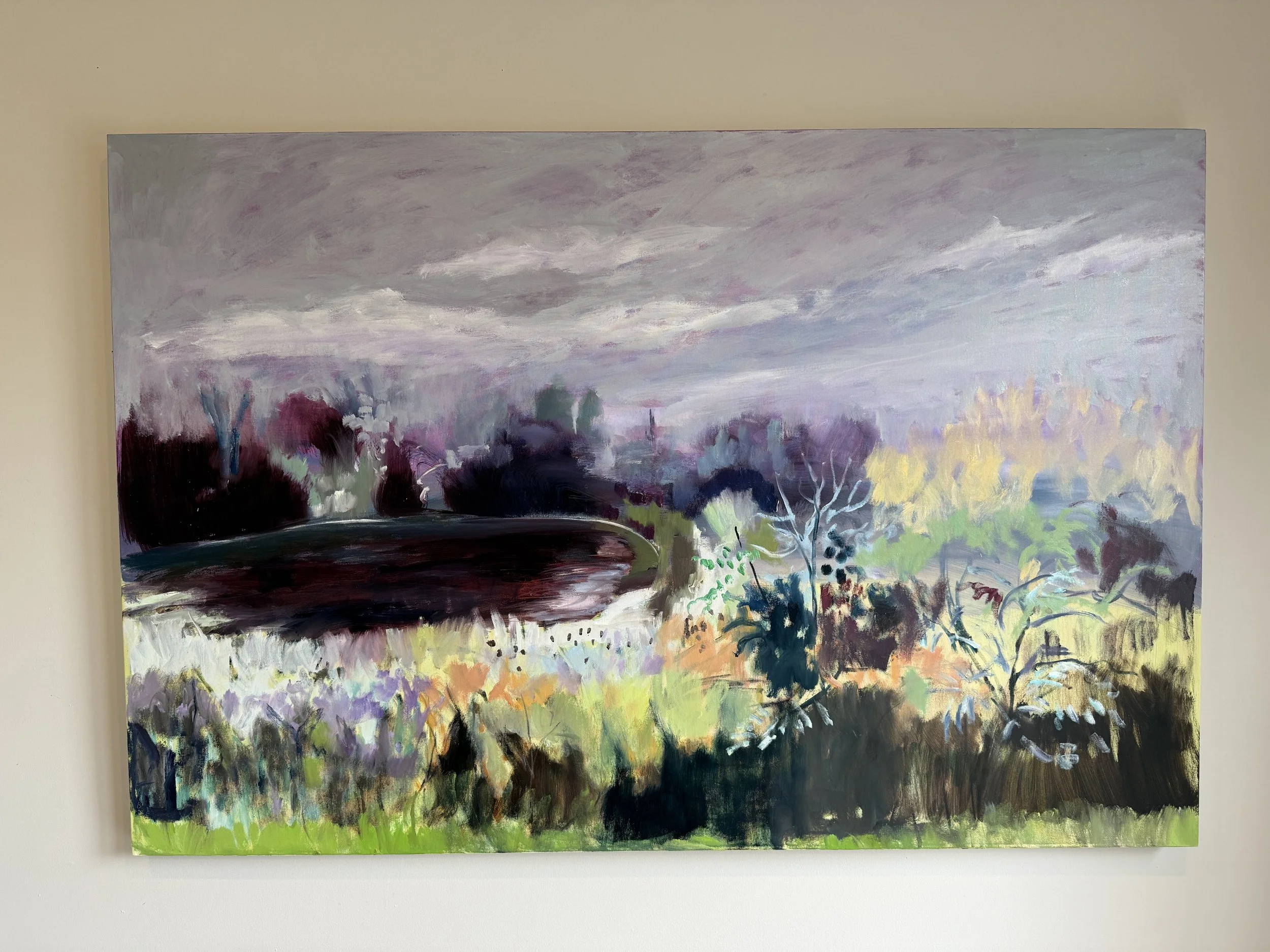 By the Pond 40 by 60 Oil  (2).JPG