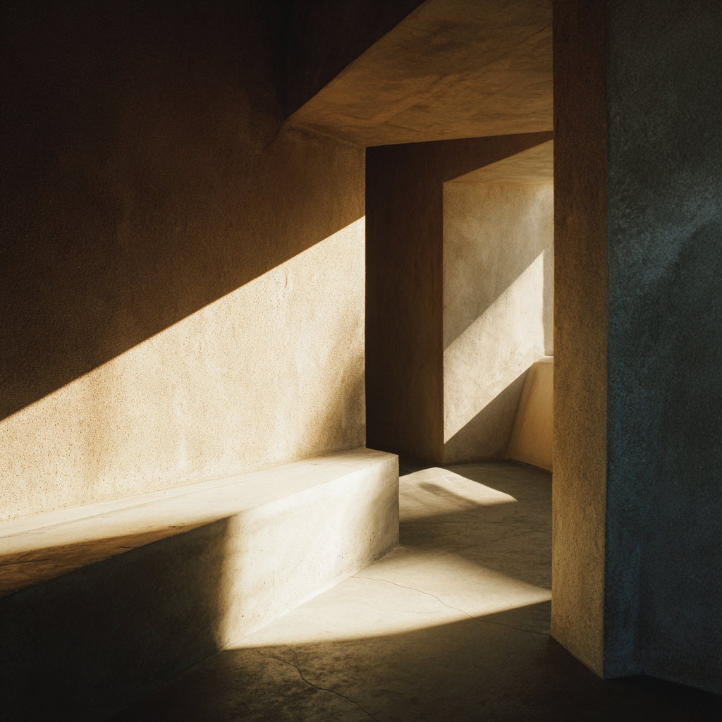 soft light image creeping into luxury room with stone work