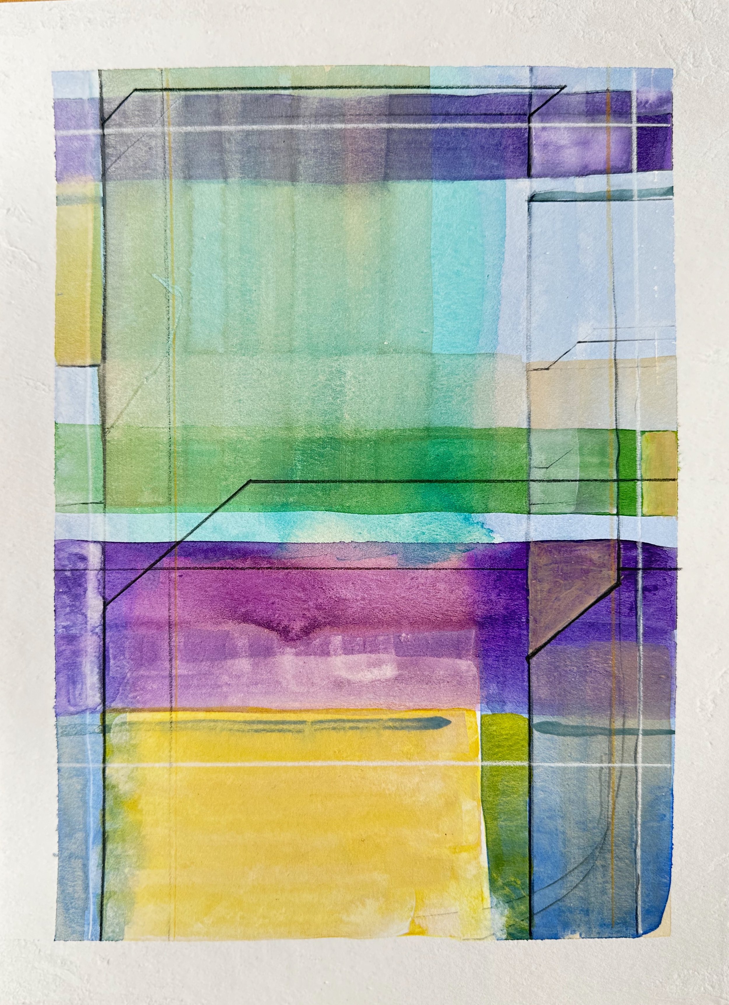 UNTITLED XIII
gouache, transparent watercolor, graphite, watercolor pencil on paper