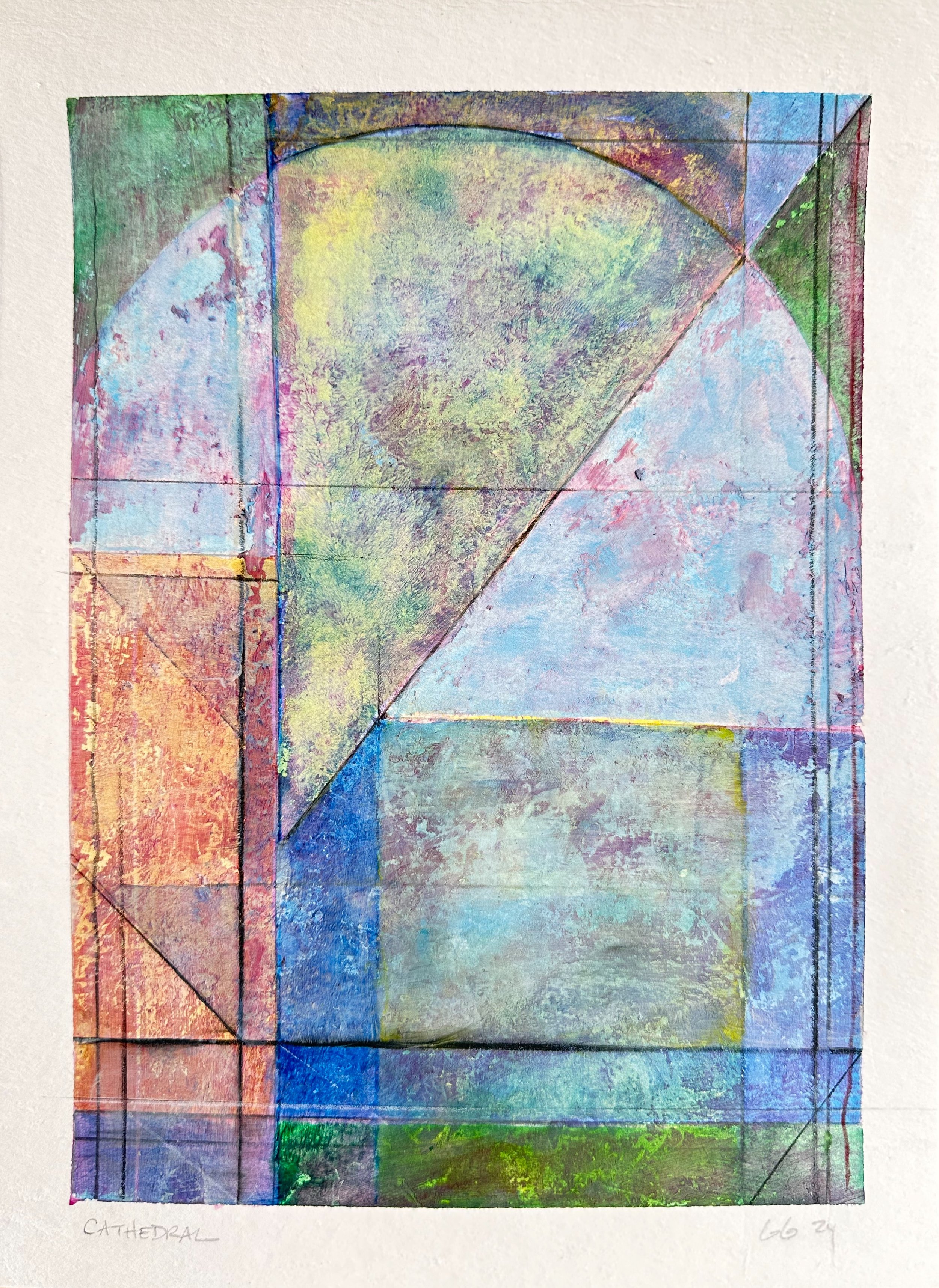 CATHEDRAL. gouache, transparent watercolor, graphite, watercolor pencil on paper