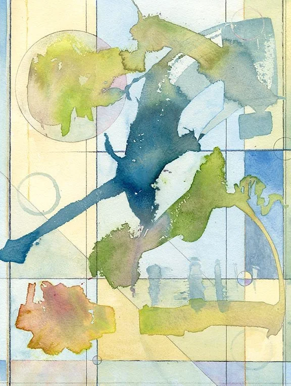 DIVES 
gouache, transparent watercolor, graphite, watercolor pencil on paper