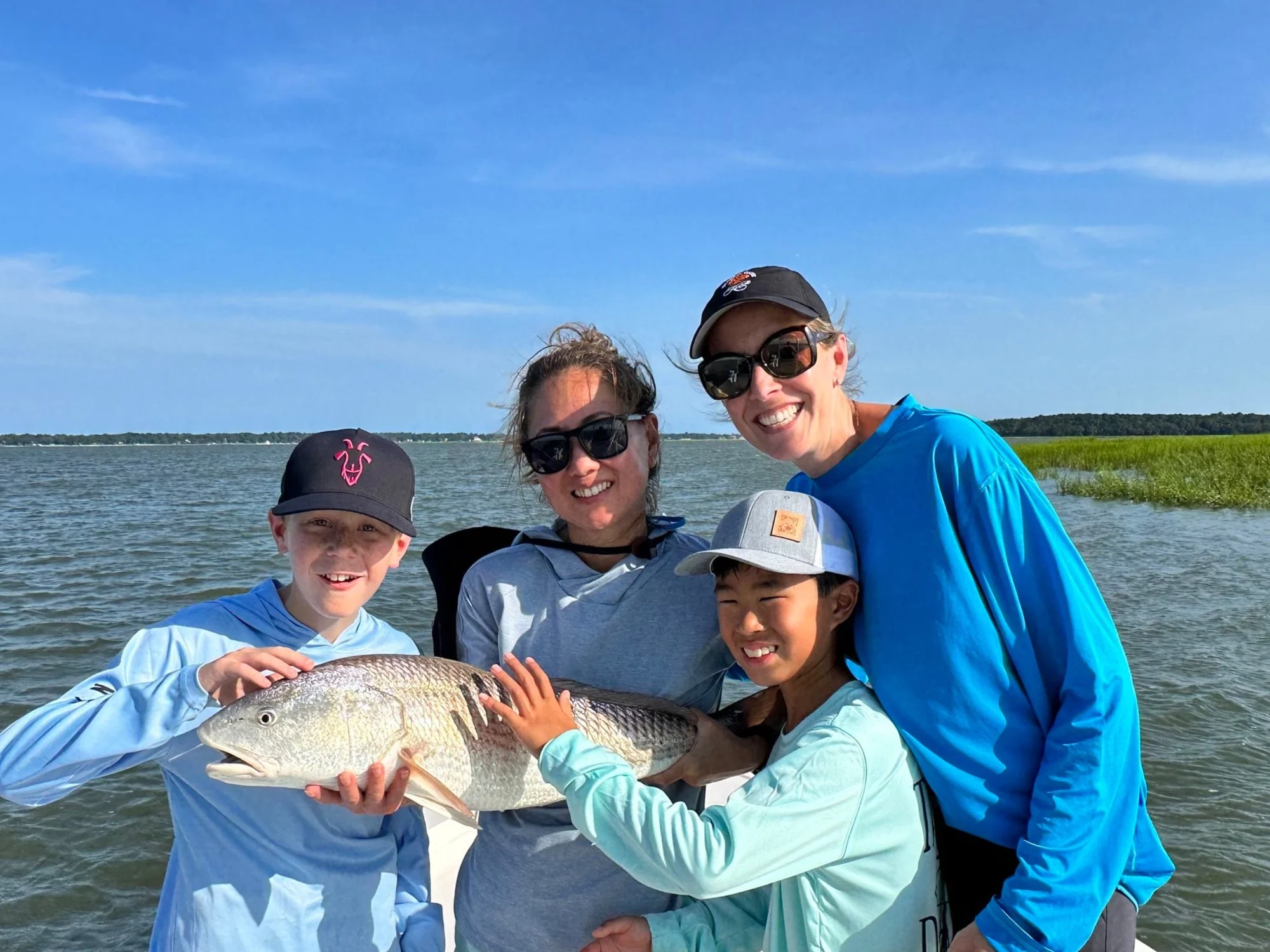 family fun bull redfish catch and release in the May River