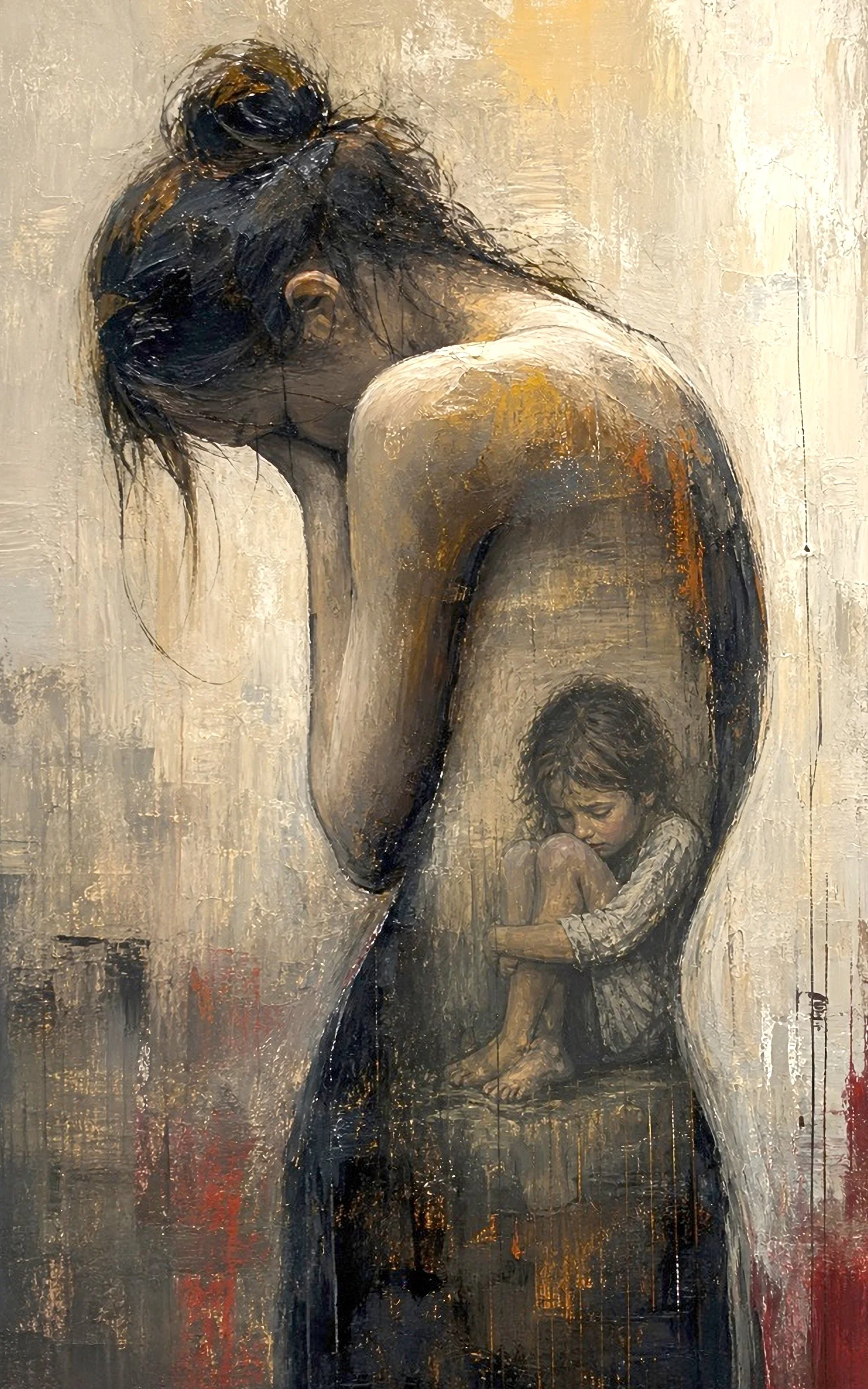 I am the one who doesn't feel safe in my own body sometimes. (AI generated art)