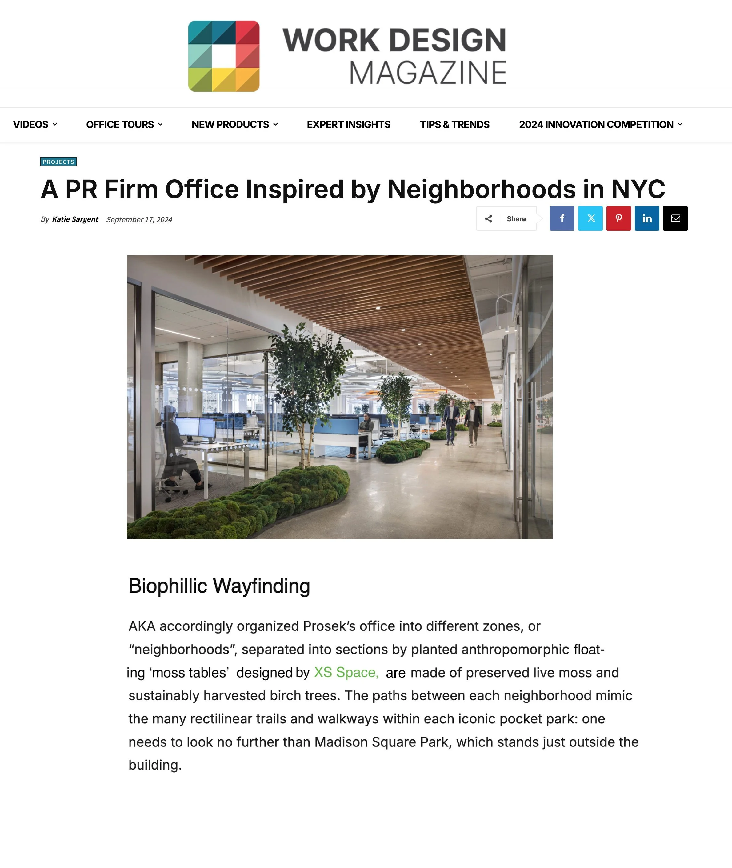 Moss Landscape is featured in Work Design Magazine!